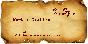 Karkus Szelina névjegykártya